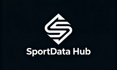 SportData Hub体育数据中心的品牌标识，深色背景上呈现简洁的几何图形logo